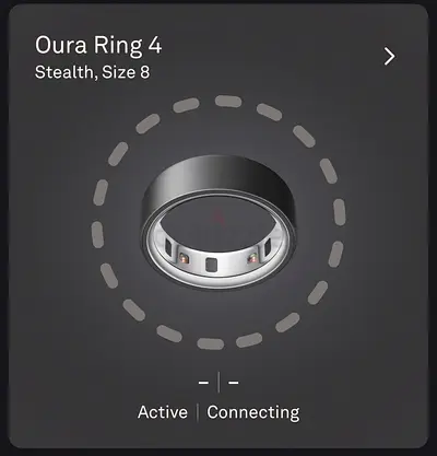 Oura Ring Generation 4 (Stealth) - Size 8, Good Condition