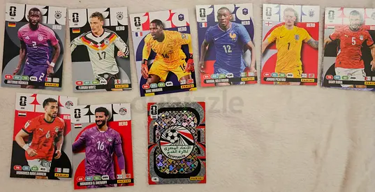 Panini World cup 2026 Cards Combo of 9  ( France and Egypt)