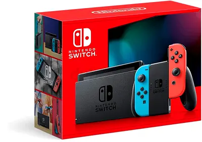 Nintendo Switch with Neon Blue and Neon Red Joy-Con - Handheld Gaming Console