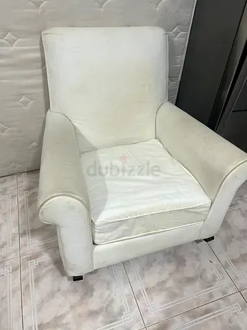 Pottery barn single White Upholstered Armchair rocker  - Comfortable Living Room Chair