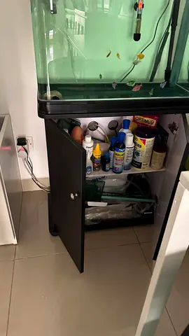 Fish Aquarium with a cabinet and Accessories