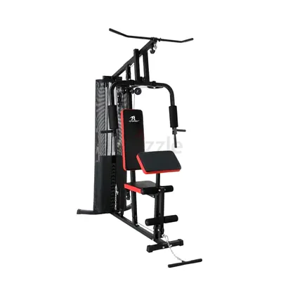 TA SPORTS HOME GYM ONE STATION WEIGHT STACK 65KG WITH NYLON NET AND ELBOW PAD ES - Brand New
