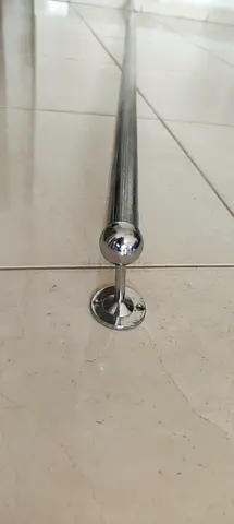 -/Chrome Metal Curtain Rod with Ball Finials    55