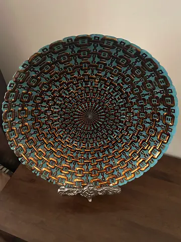 Hand made big dish with stand