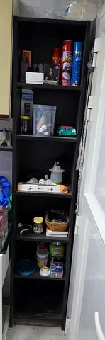 Tall Narrow Kitchen Storage Cabinet - 5 Shelves, Good Condition
