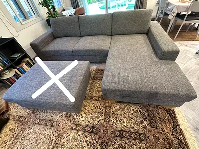 Perfect Condition Ikea Sorvoline L Shape Sofa with Storage dark gray