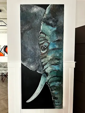 Handpainted Elephant Painting