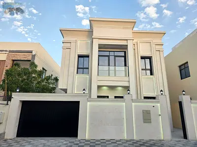 فيلا فاخرة في منطقة الزاهية للإيجار السنوي بعجمان 6 غرف ماستر وغرفه غسيل موقع مميز وتصميم راقي ومساحات واسعه