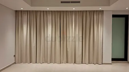 Full-length Beige Fabric Curtains - Ready to Hang (Large)