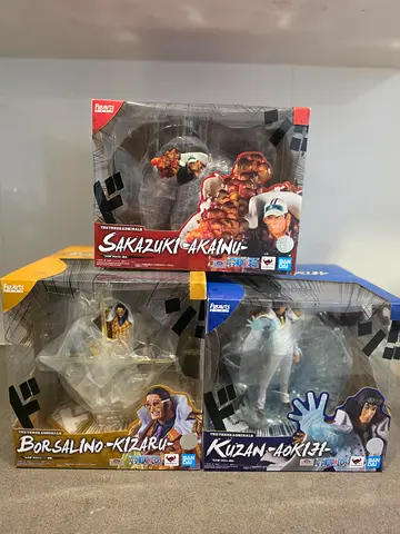 The 3 Admirals - One Piece Figuarts ZERO action figures (Sakazuki, Kuzan, Borsalino) - Sealed Box