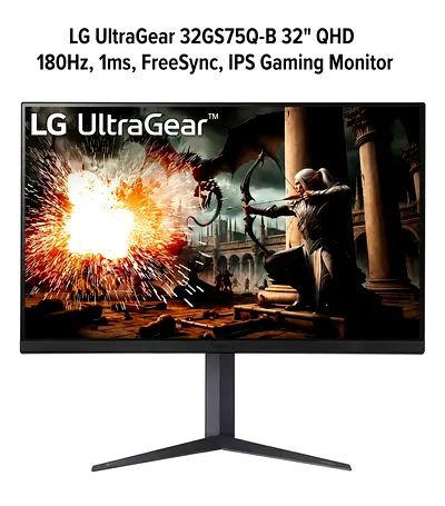 LG UltraGear 32 QHD 180Hz IPS Gaming Monitor (32GS75Q-B) - Excellent Condition