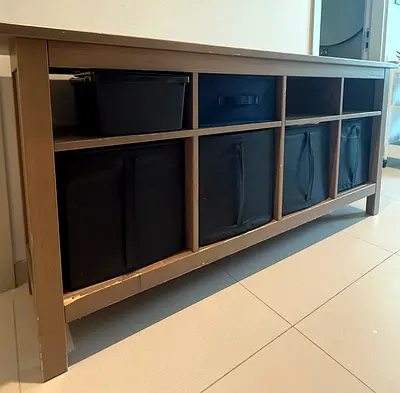 SIDE TABLE AND SHELVING UNIT IKEA