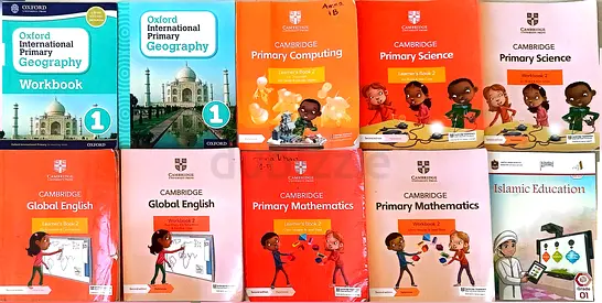 Grade 1 Cambridge Book set, Maths, Science, English, Computing, Islamic, Geography books