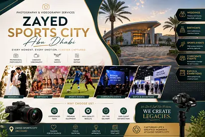 🏟️📸 Zayed Sports City Photographer  Videographer | Sports, Events  Commercial Media Prod