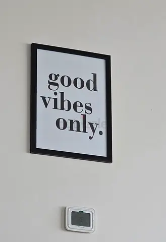 Framed Good Vibes Only Wall Art - Minimal Black Frame