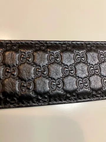 Save 2000 aed, Delivery free COD, original Gucci men Black Guccissima Leather Belt size 100 cm