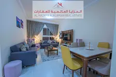 For rent monthly - fully furnished two-room apartment and living room - Sharjah - Al Taawun - with i