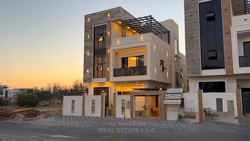 Villa on a main street | Large setback | Ajman | Al Helio 2 | Price includes registration fees and is negotiable | Freehold | 6 bedrooms, maid's room,