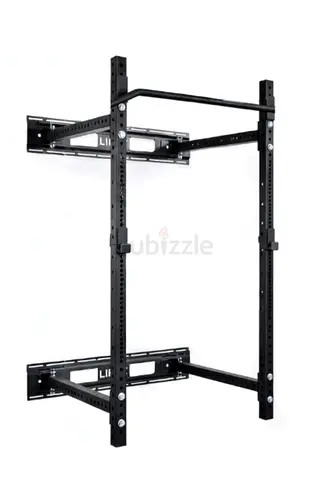 Wall-mounted Foldable Power Rack / Squat Rack — Heavy Duty