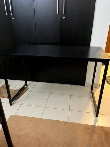 Simple Black Study/Computer Desk - Good Condition.