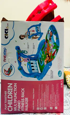 Musical Multi-Function Fitness Walker - 2-in-1 Playmat, Walker and Musical Pinao