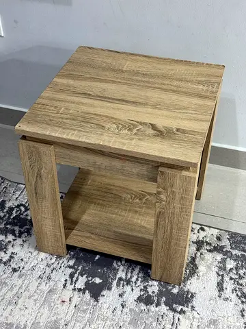 Solid Wood Side Table / End Table - Light Oak Finish