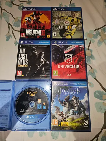 PS4 Games — Horizon, RDR2, The Last of Us, Driveclub, FIFA, inFAMOUS