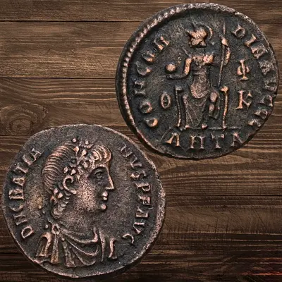 GRATIAN 378AD Antioch Authentic ANCIENT Roman Coin City Goddess ROMA