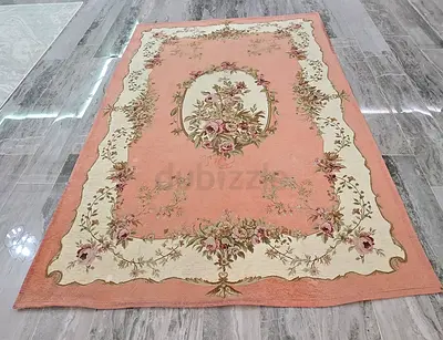 2XL-Vintage floral pink area rug — good used condition-156×234cm