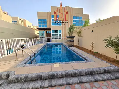 Brand new luxury modern fully furnished 4 bedroom villa private pool 2 hall maid room 12 cheques 220k