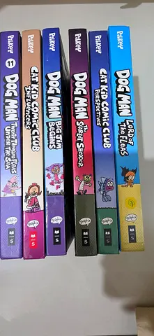 Set of 6 Pilkey Dog Man Cat Kid Comic Club Books - brand new