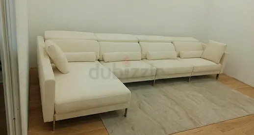 Casa Italia Lshape 4_ seater sofa headrest adjustable sofa