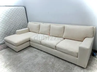 As perfect condition cratebarrel beige color lshape sofa
