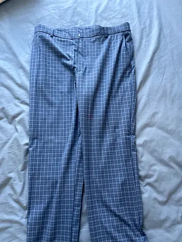 Tommy Hilfiger Light blue checked mens trousers - size 34, size M