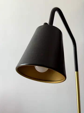 Modern Black and Gold Swing Arm Light Fixture