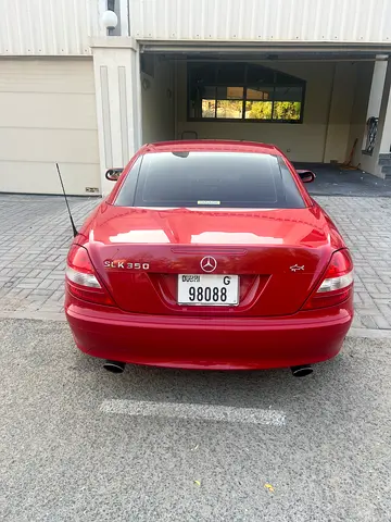 TWO IN ONE RED CLEAN BENZ SLK 350 HARD TOP CONVERTIBLE AND DUBAI PLATE G 98088 HOT DEAL