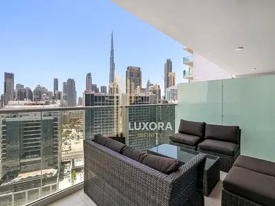 Fully Furnished 2 BR | Burj Khalifa Skyline View | High Floor