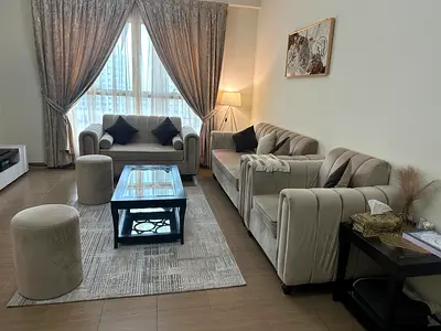 L-Shaped Beige Sofa Set