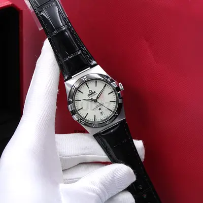 Omega Constellation Mens Watch with Leather Strap