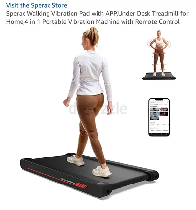 Under-desk Walking Treadmill with App Remote (Portable Vibrating Pad)