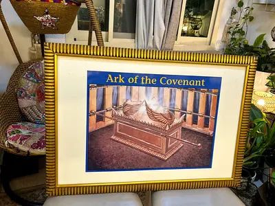 Framed Ark of the Covenant Religious Artwork Print 100x70cm