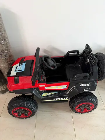 Kids Electric Ride-On Jeep 12V - Red, 2-Seater, Good Condition