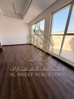 First occupancy villa for rent in Sharjah - Al Jazat, 5 rooms, hall, majlis, private parking, high-e