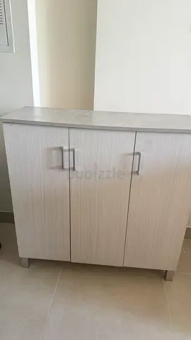 Light wood 3-door storage cabinet - compact entryway cabinet and ikea c