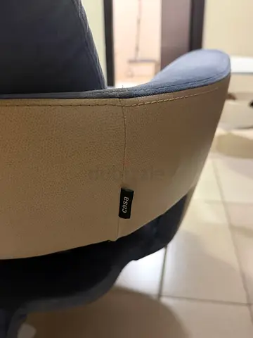 Comfortable upholstered dining/office chair in grey-beige Brand - CASA NOVA AED 500 for all 3