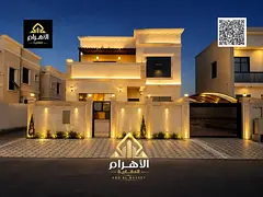 New modern villa behind Al Qabail Mall for sale, freehold, Dubai villa design, next to services, on 