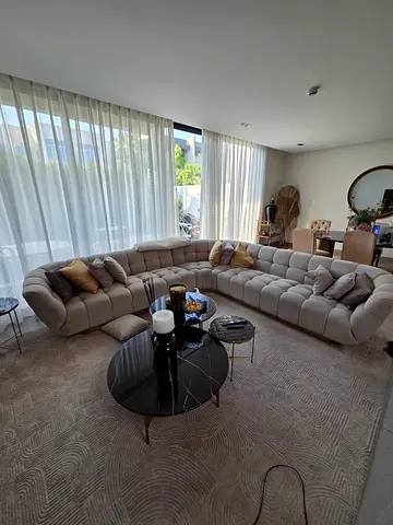 Large Corner Modular Sofa - Light Grey, Good Condition