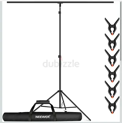 T Shaped Background Support Stand Set (green white screen for free)