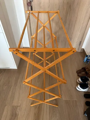 Foldable Wooden Clothes Drying Rack - Lightweight, Compact