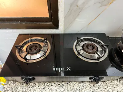 Impex 2-Burner Gas Stove - Glass Top, Good Working Condition